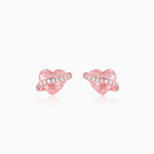 Rose Gold Heartlet Glow Studs Giva