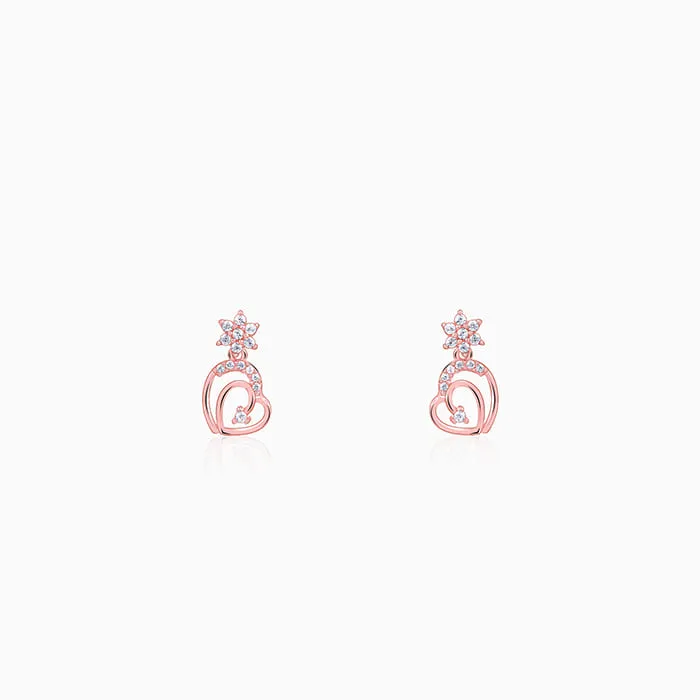 Rose Gold Hearty Sparkles Earrings Giva