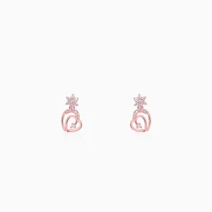 Rose Gold Hearty Sparkles Earrings Giva