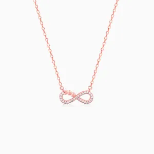Rose Gold Infinity Heart Necklace Giva