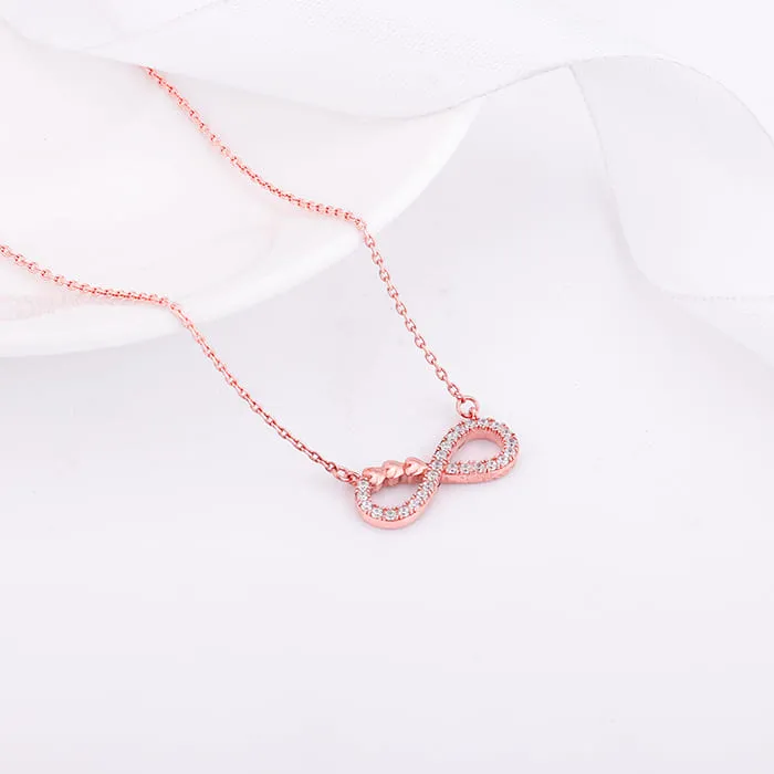 Rose Gold Infinity Heart Necklace Giva