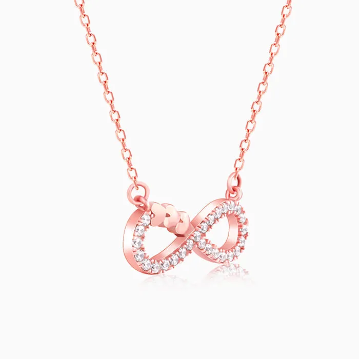 Rose Gold Infinity Heart Necklace Giva