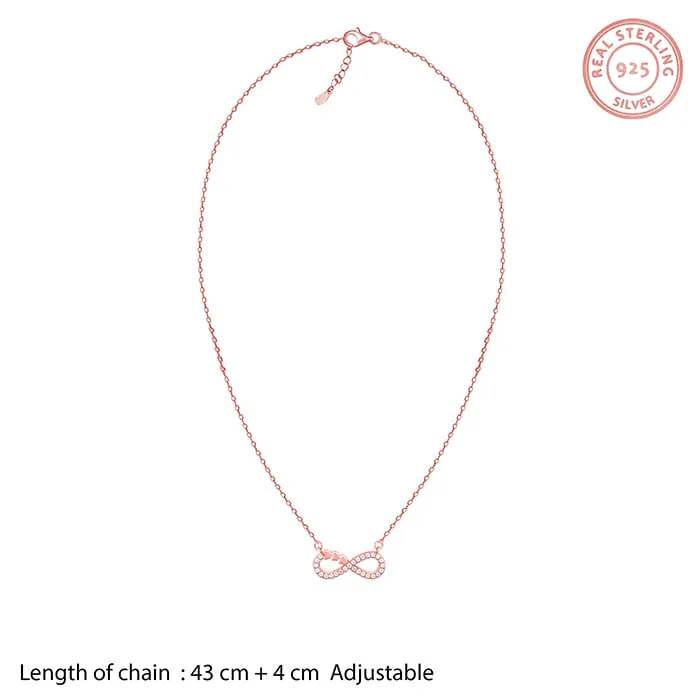 Rose Gold Infinity Heart Necklace Giva
