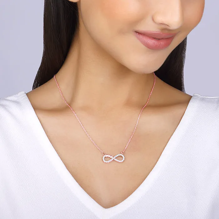 Rose Gold Infinity Heart Necklace Giva