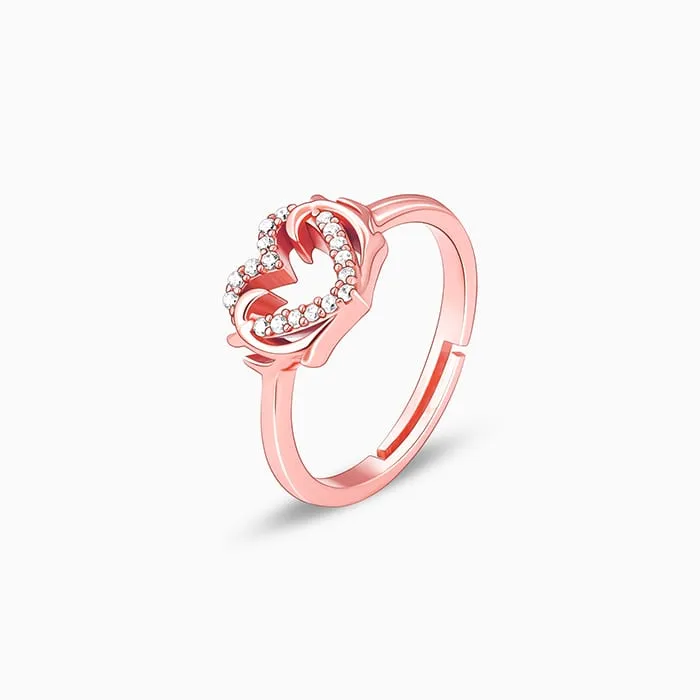 Rose Gold Intertwined In Love Ring Giva