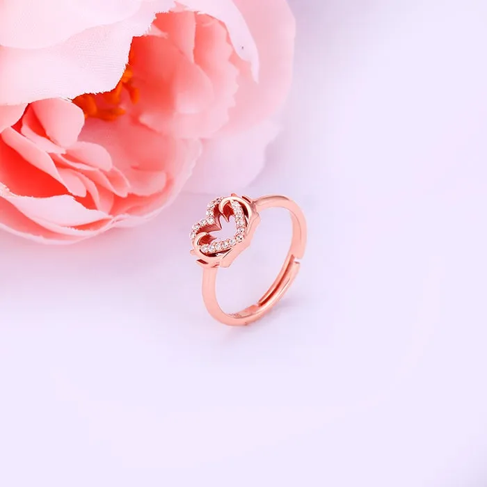Rose Gold Intertwined In Love Ring Giva