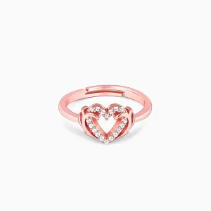 Rose Gold Intertwined In Love Ring Giva
