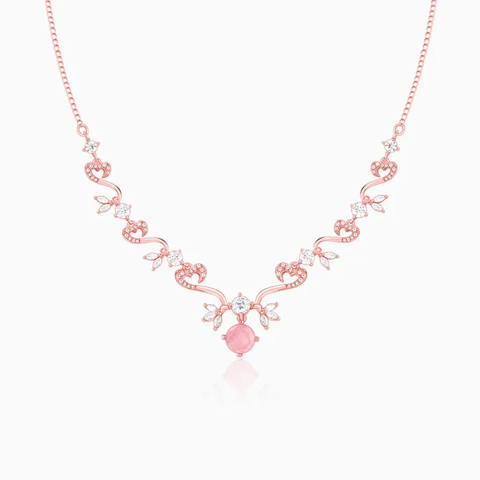 Rose Gold Intricate Love Necklace Giva