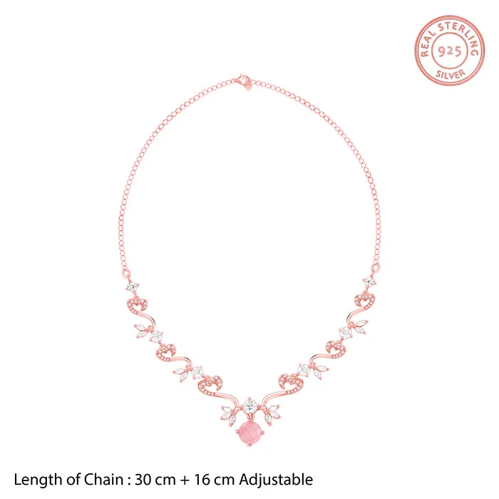 Rose Gold Intricate Love Necklace Giva