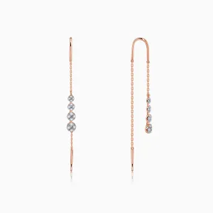 Rose Gold Kiran Sui Dhaaga Diamond Earrings Giva