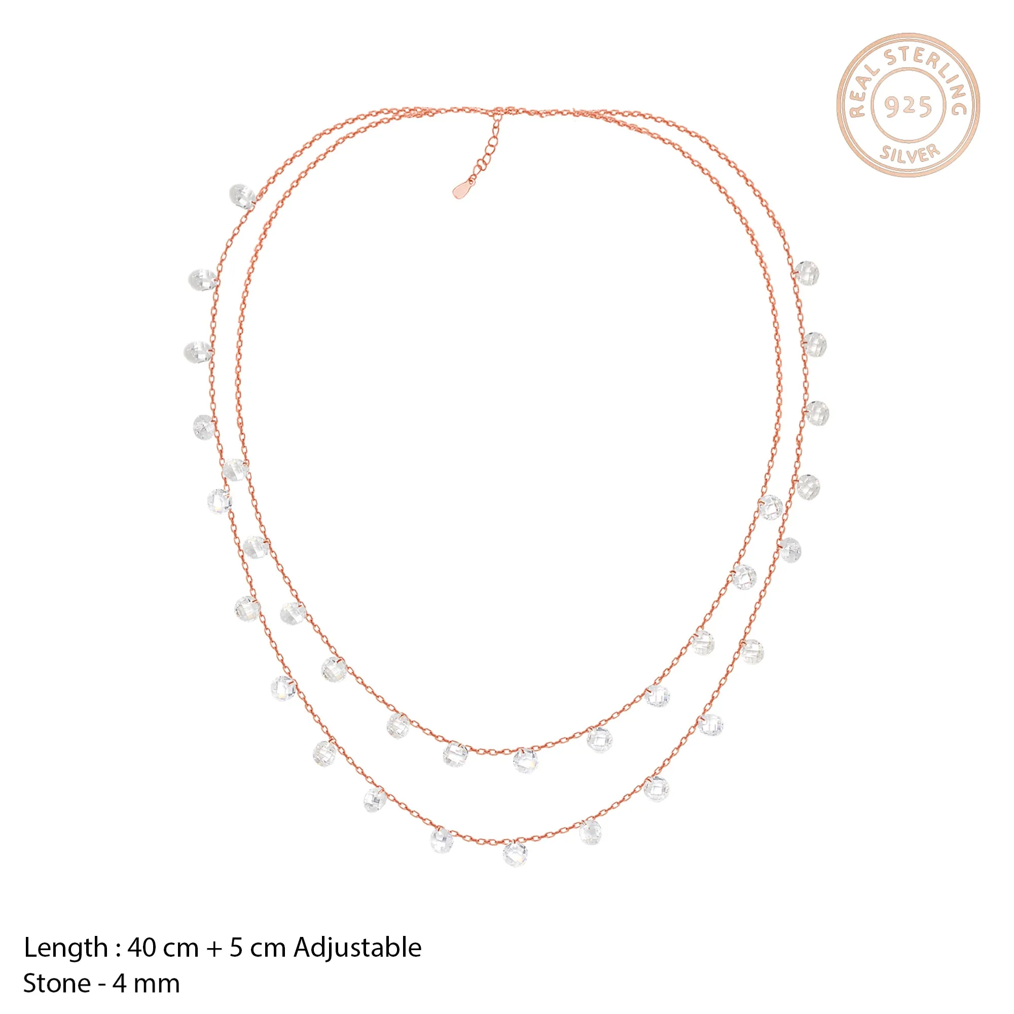 Rose Gold Layered Queens Necklace Giva