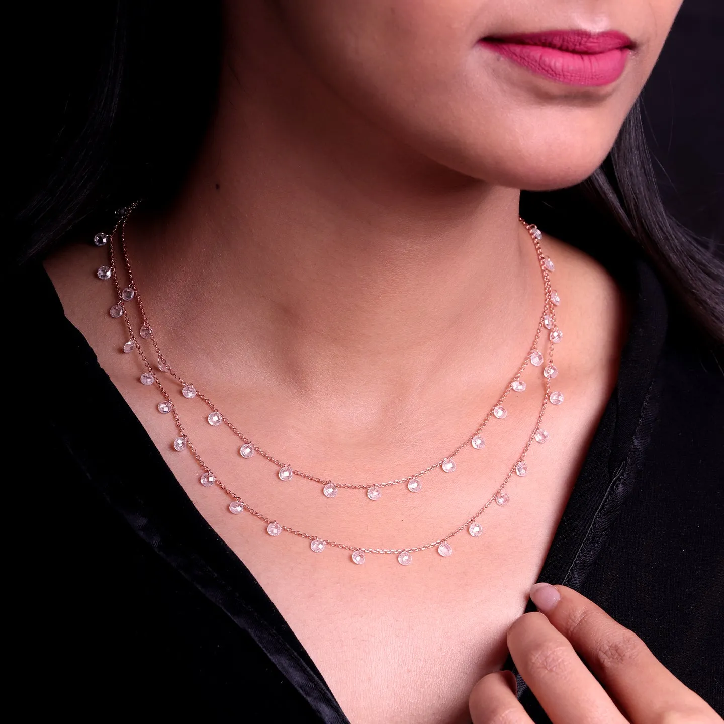 Rose Gold Layered Queens Necklace Giva