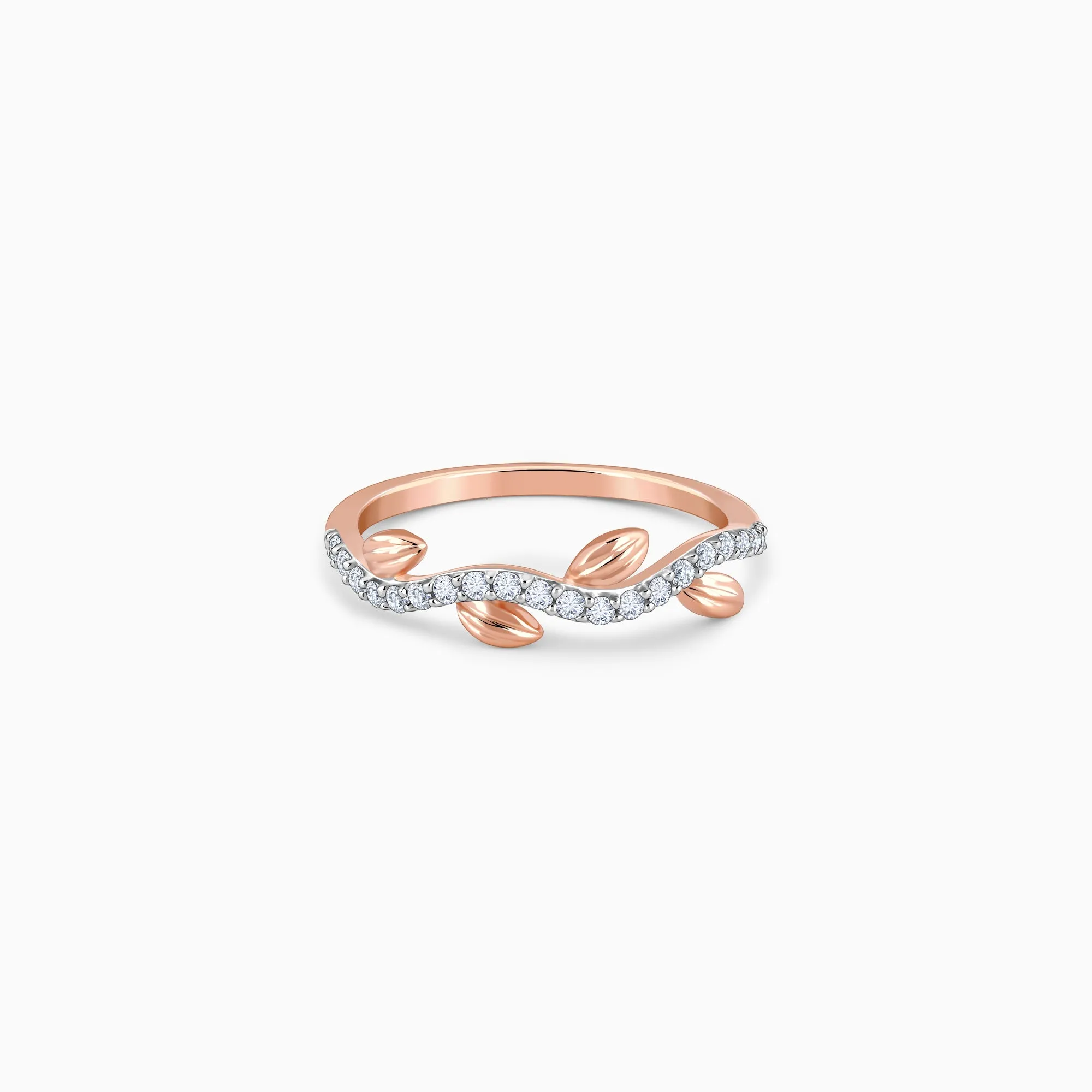 Rose Gold Leafy Legacy Diamond Ring Giva