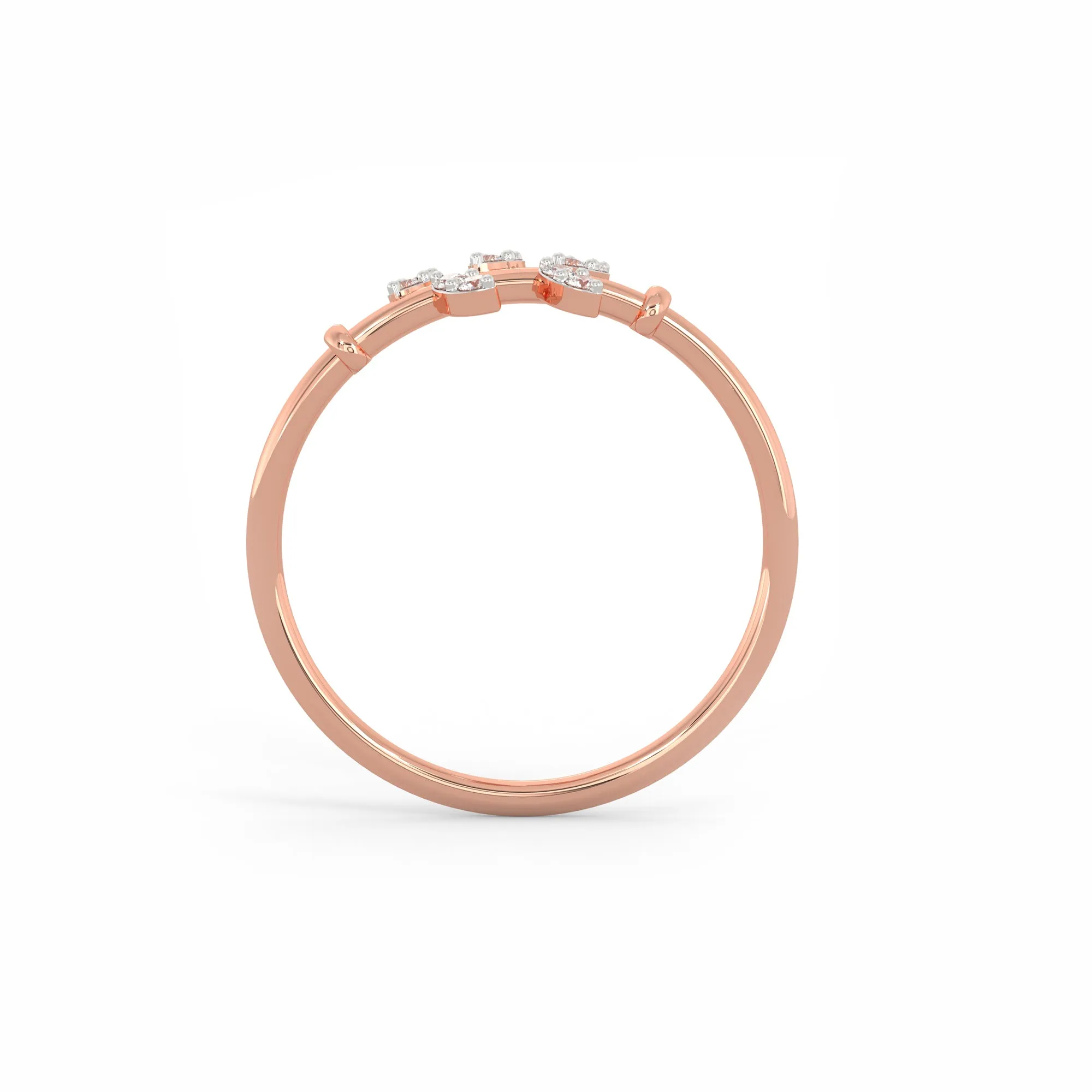 Rose Gold Leafy Love Diamond Ring Giva