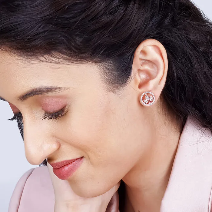 Rose Gold Leafy Lustre Earrings Giva