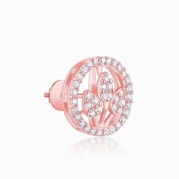 Rose Gold Leafy Lustre Earrings Giva