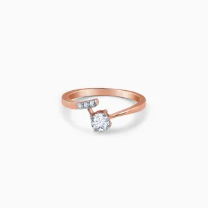 Rose Gold Linked in Love Solitaire Diamond Ring Giva