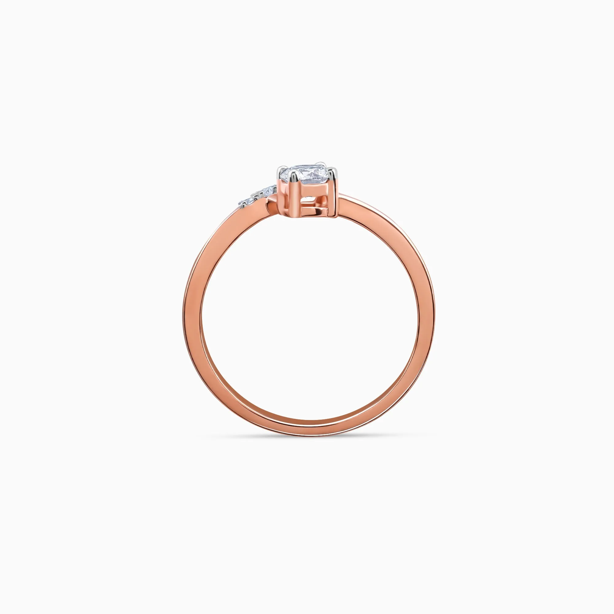 Rose Gold Linked in Love Solitaire Diamond Ring Giva