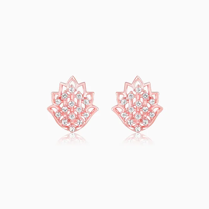 Rose Gold Lotus Radiance Earrings Giva