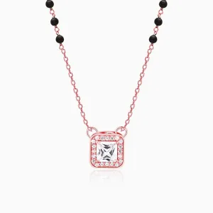Rose Gold Love Square Mangalsutra Giva