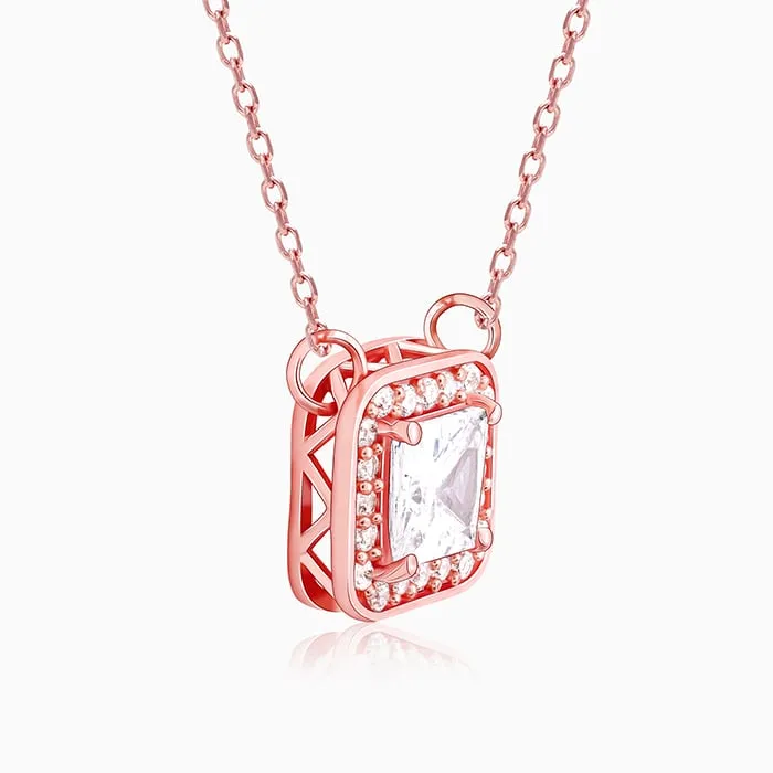 Rose Gold Love Square Mangalsutra Giva