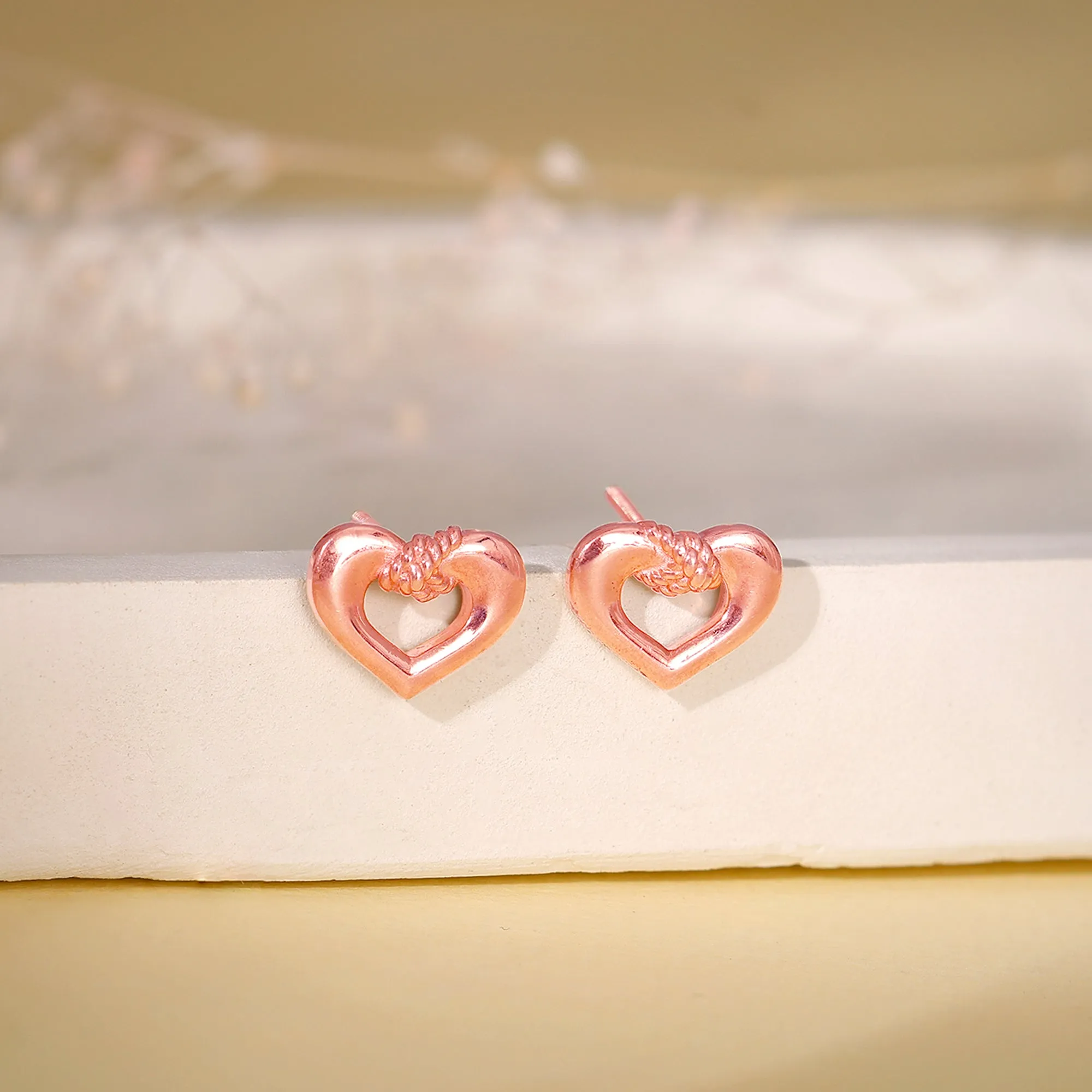 Rose Gold Loveknot Earrings Giva