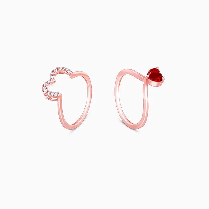 Rose Gold Lover's Arch Stack Rings Giva