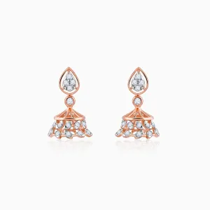 Rose Gold Luma Diamond Jhumki Giva