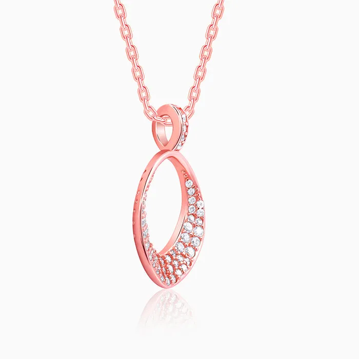 Rose Gold Lumina Pendant With Link Chain Giva