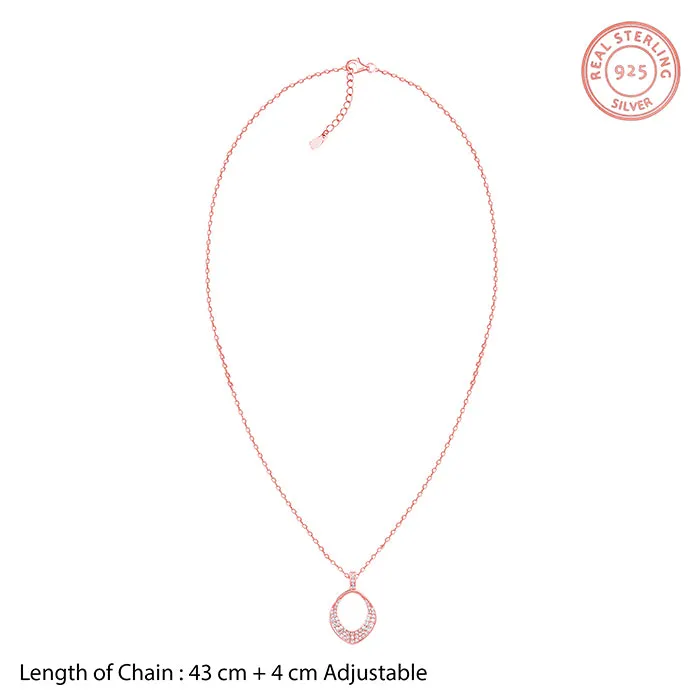 Rose Gold Lumina Pendant With Link Chain Giva