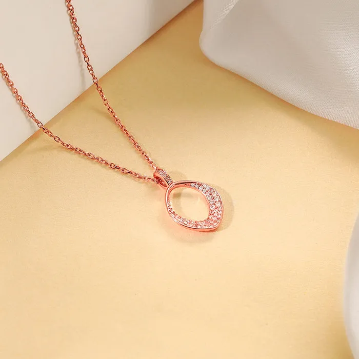 Rose Gold Lumina Pendant With Link Chain Giva