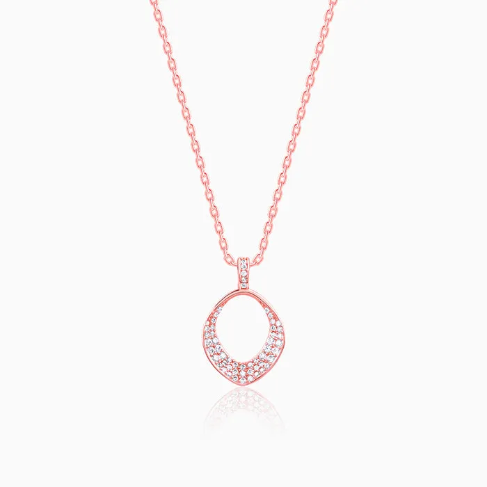 Rose Gold Lumina Pendant With Link Chain Giva