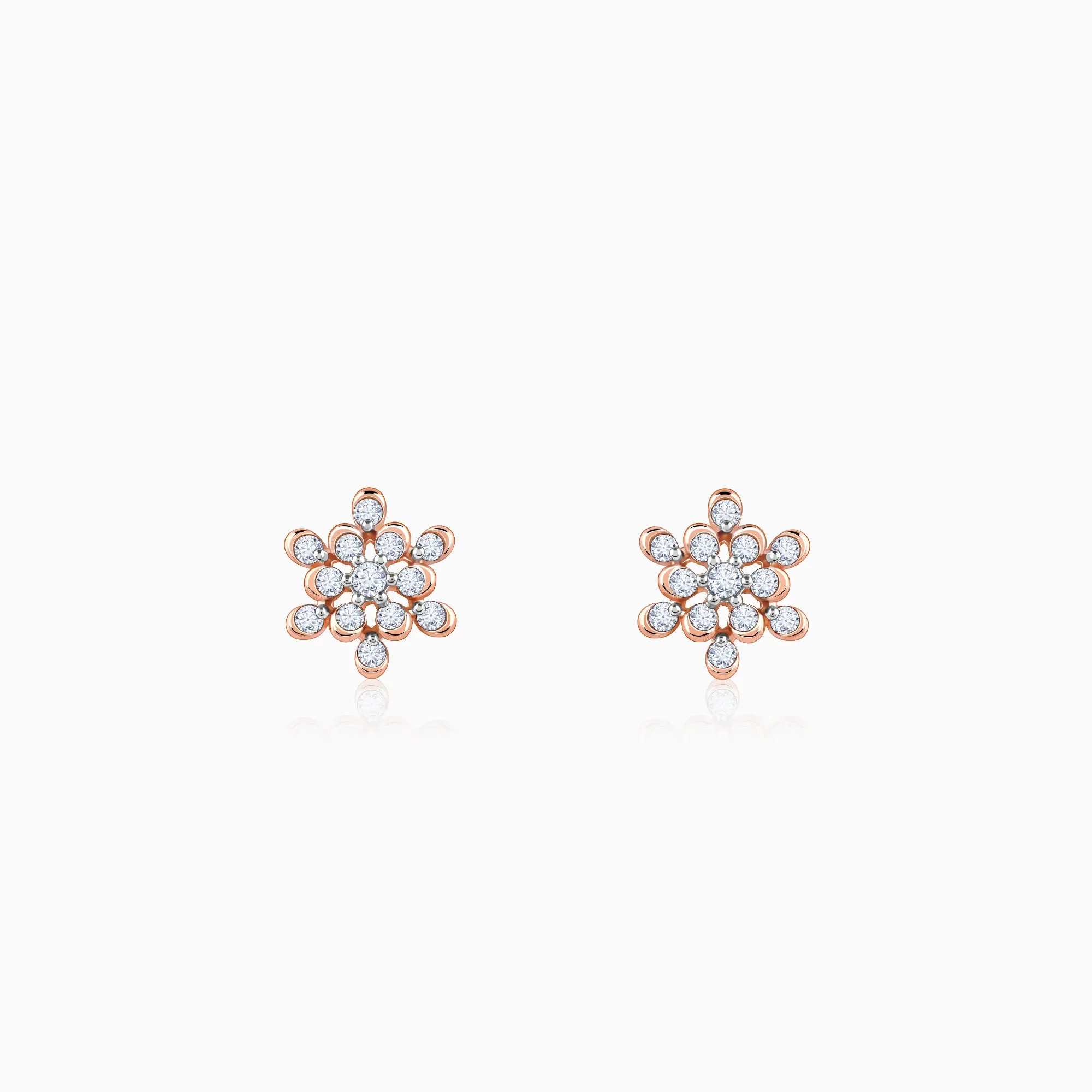 Rose Gold Magnetiq Diamond Earrings Giva