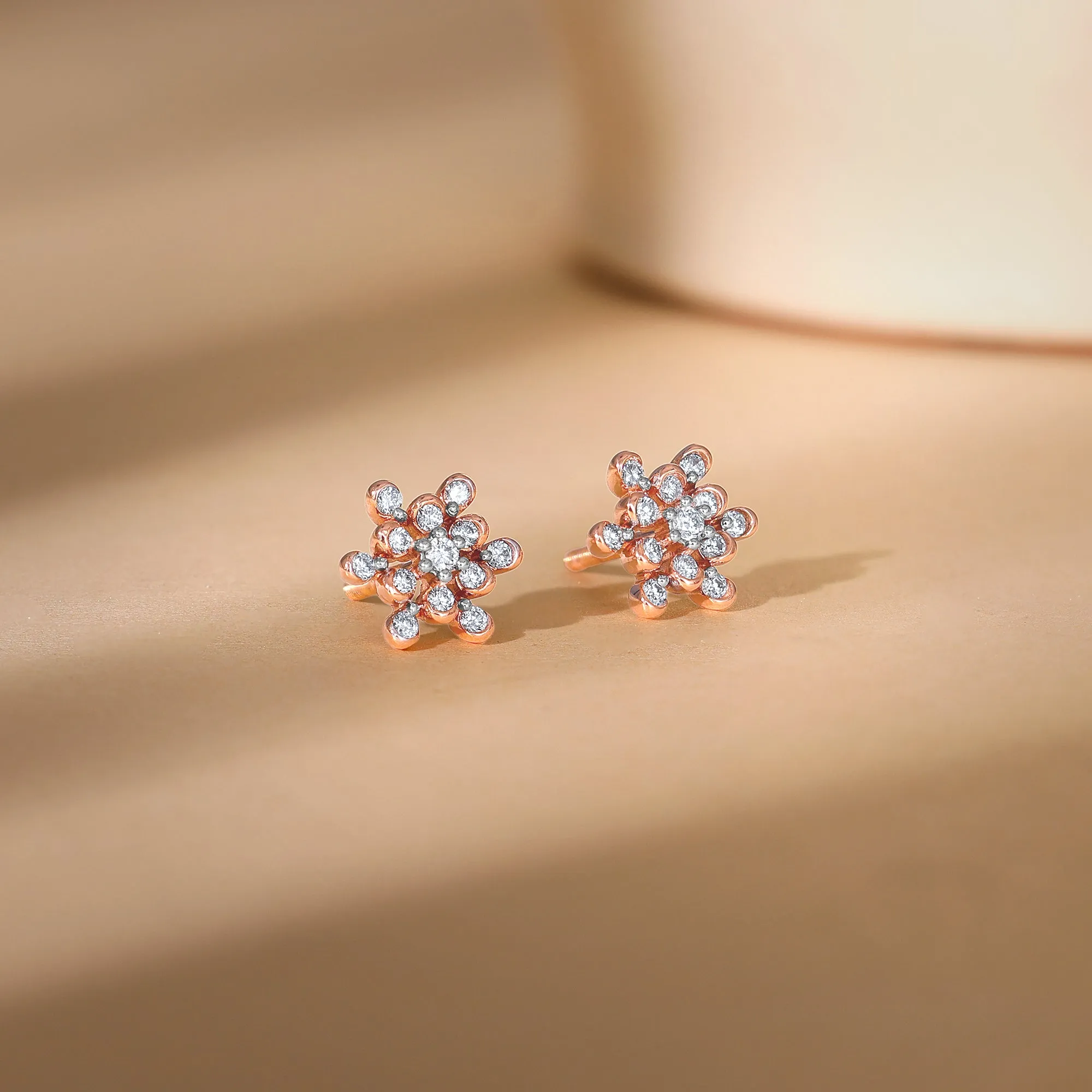 Rose Gold Magnetiq Diamond Earrings Giva