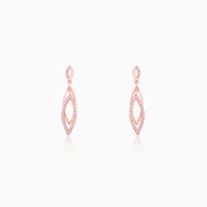 Rose Gold Majestic Marquise Danglers Giva