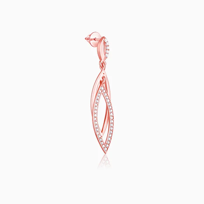 Rose Gold Majestic Marquise Danglers Giva