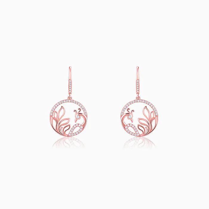 Rose Gold Mayura Hoop Earrings Giva