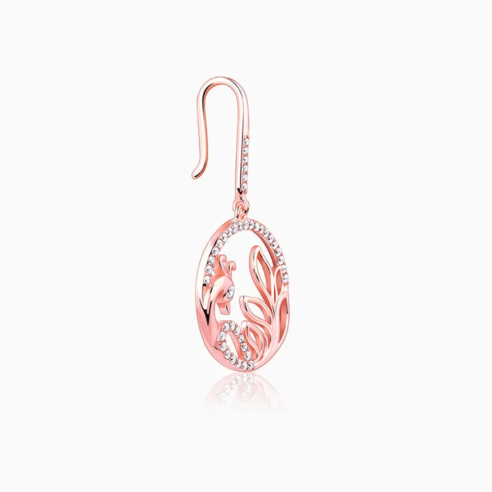 Rose Gold Mayura Hoop Earrings Giva