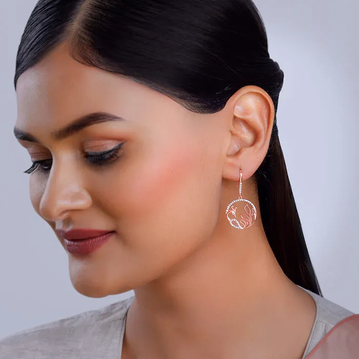 Rose Gold Mayura Hoop Earrings Giva