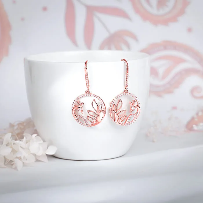 Rose Gold Mayura Hoop Earrings Giva