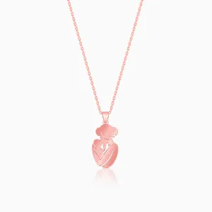 Rose Gold Mom's Embrace Pendant With Link Chain Giva