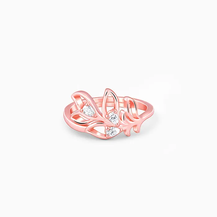 Rose Gold Mor Pankh Ring Giva