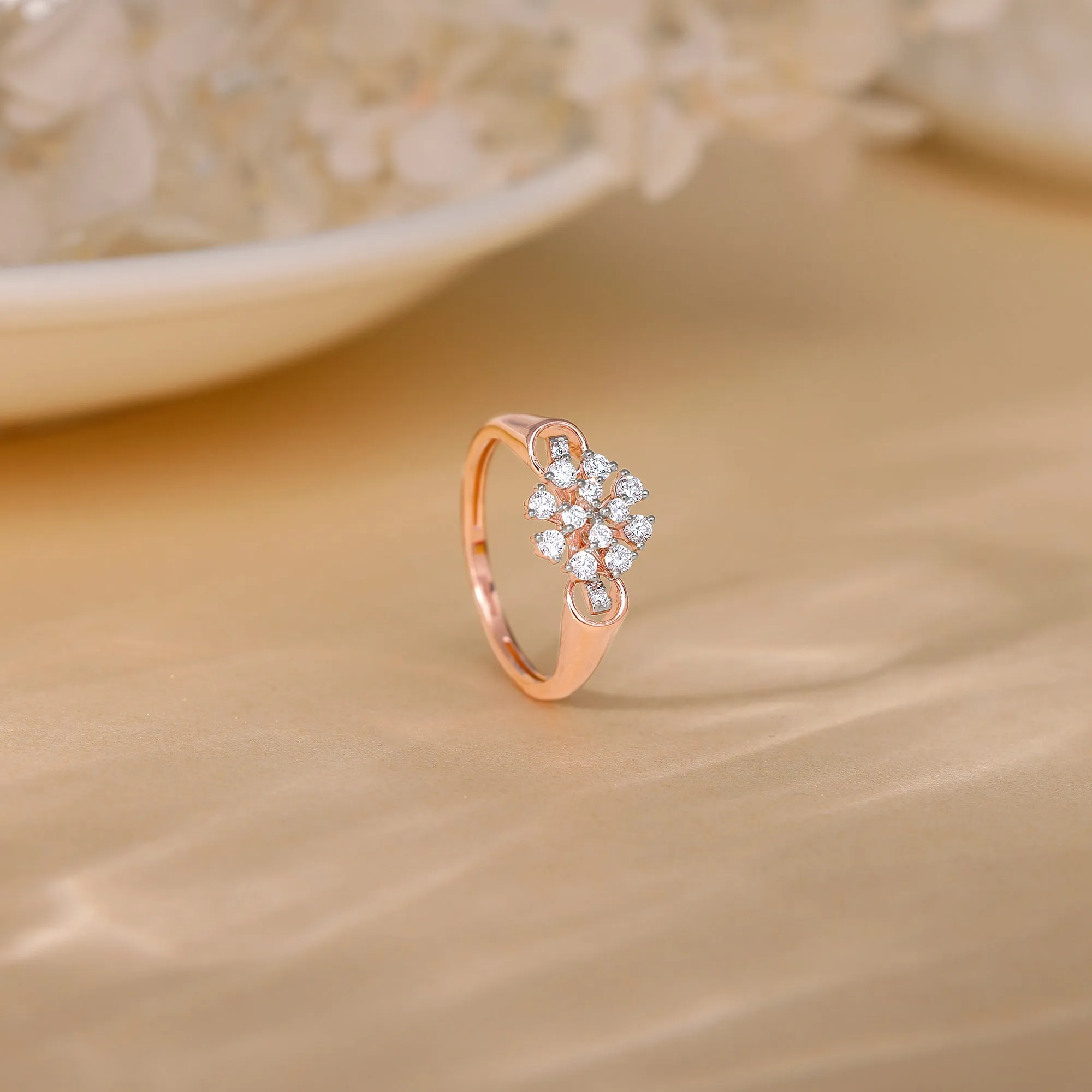 Rose Gold Nivara Diamond Ring Giva