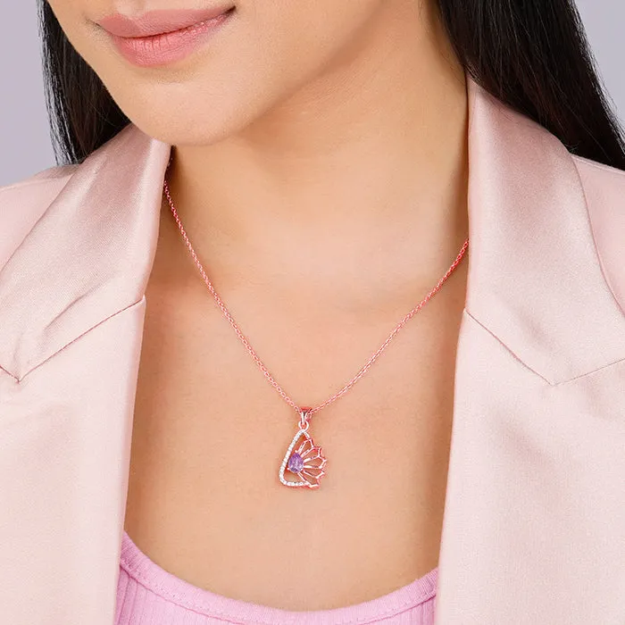 Rose Gold Notre Dame Pendant With Link Chain Giva