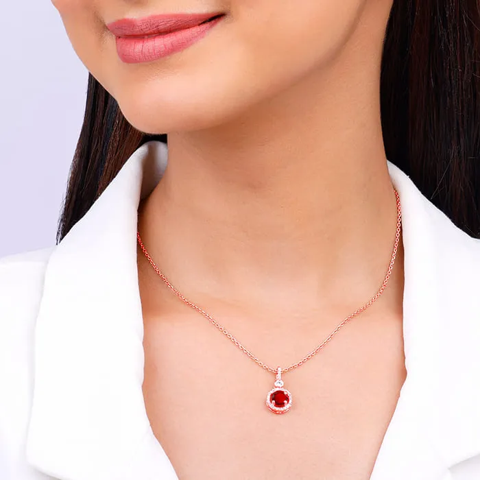 Rose Gold One And Only Pendant With Link Chain Giva