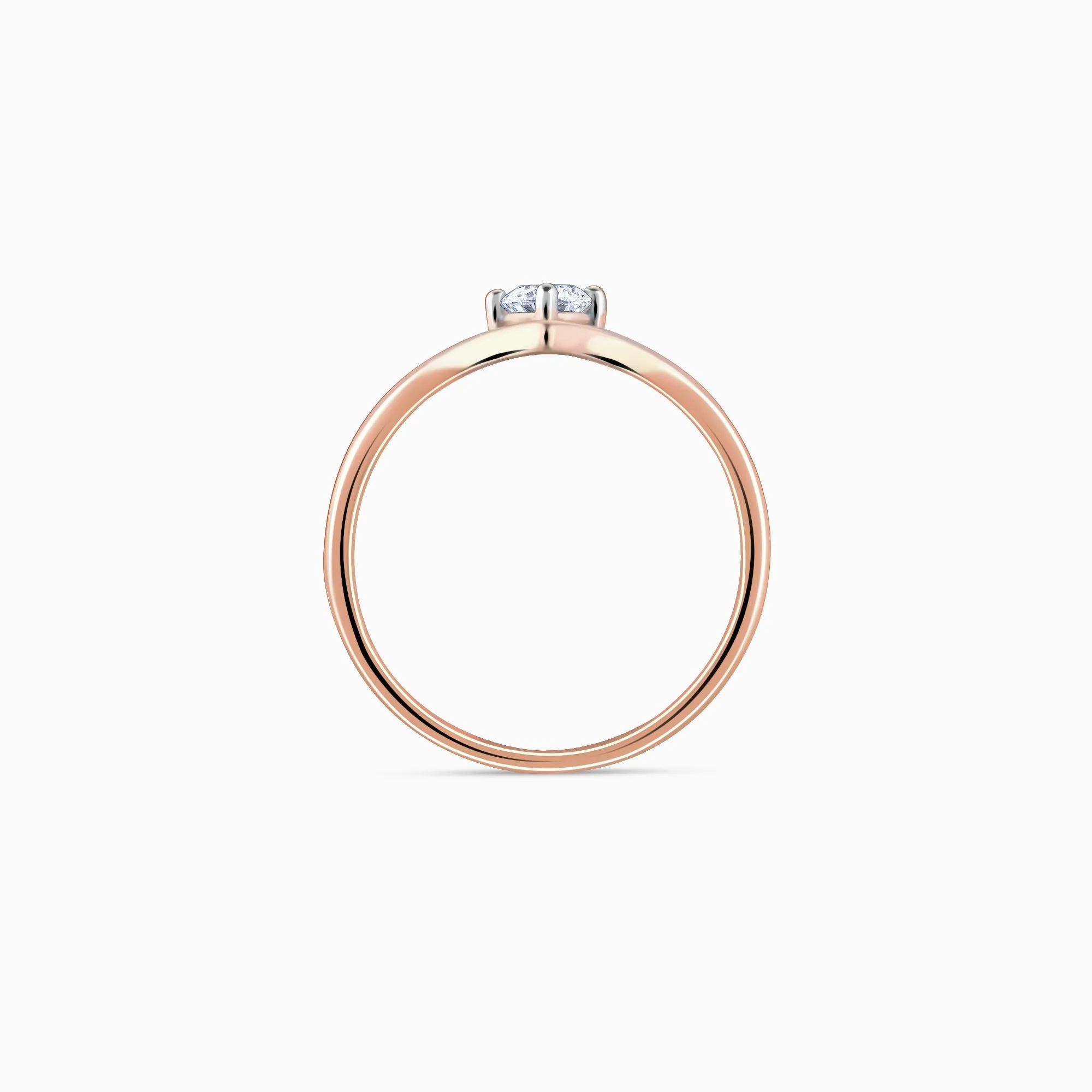 Rose Gold Opal Solitaire Diamond Ring Giva