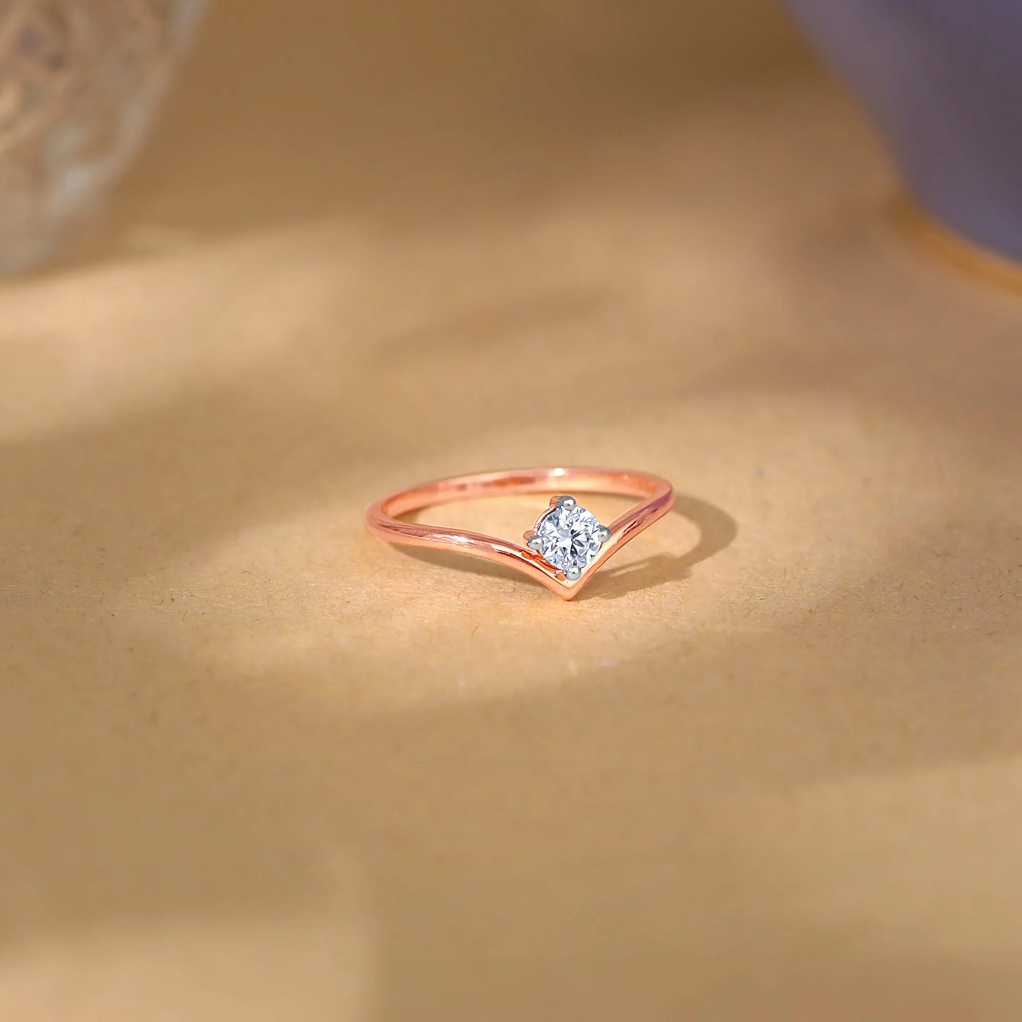 Rose Gold Opal Solitaire Diamond Ring Giva