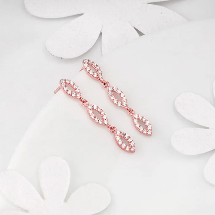 Rose Gold Opulent Oval Earrings Giva