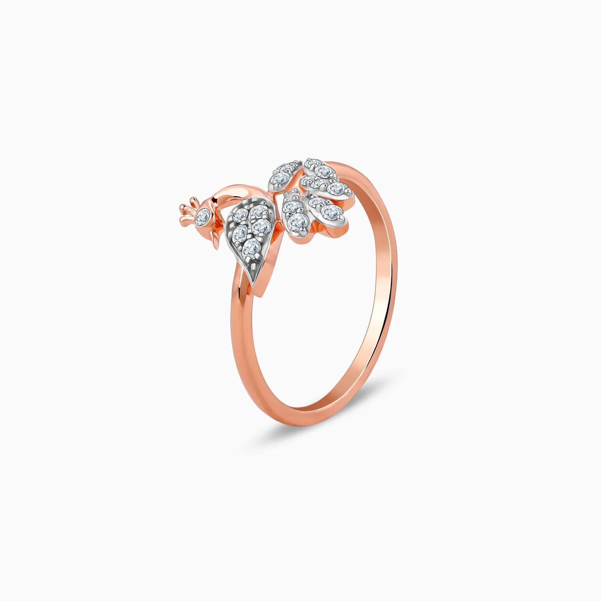 Rose Gold Peacock Diamond Ring Giva