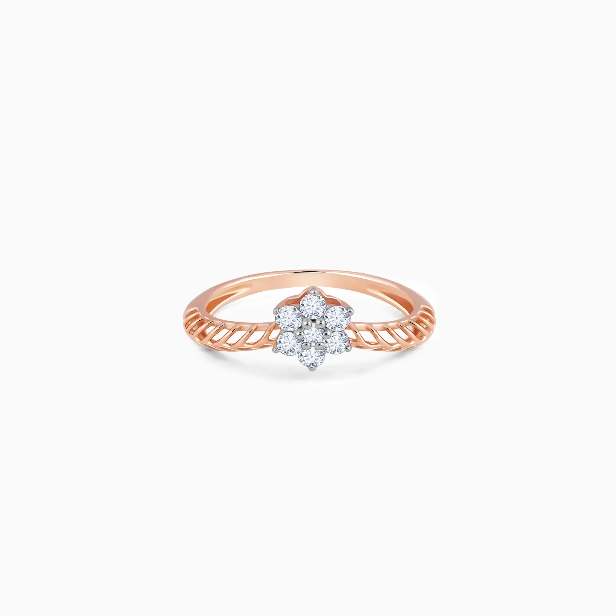 Rose Gold Peak Elegance Diamond Ring Giva